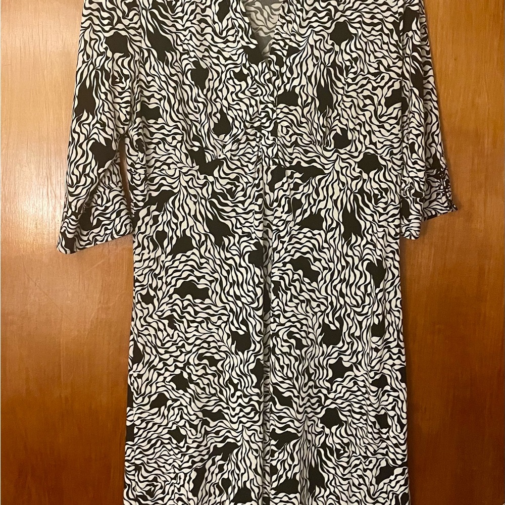 Black and White Patterned Dress